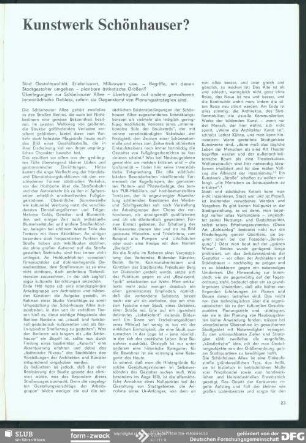 Kunstwerk Schönhauser? : Innerstädtische Rekonstruktion: Beispiel Prenzlauer Berg