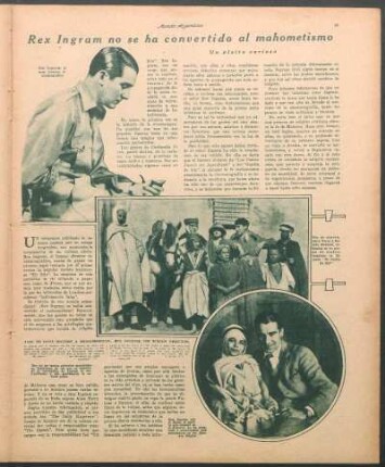 Rex Ingram no se ha convertido al mahometismo : Un pleito curioso
