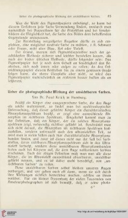 20: Ueber die photographische Wirkung der unsichtbaren Farben
