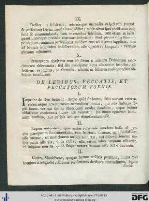De Legibus, Peccatis, Et Peccatorum Poenis.