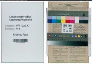 Entnazifizierung Paul Kraska , geb. 26.01.1892 (Polizeibeamter)