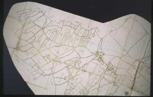 "Geometrischer Plan über den hochfürstlichen Hohen Ordischen Orth und Gemarckung Bernshausen, Nizenhauser Amts" "Bernshaussen, Nitzenhausser Ambts, Concept-Plan" [Späterer Rückseitentitel]
