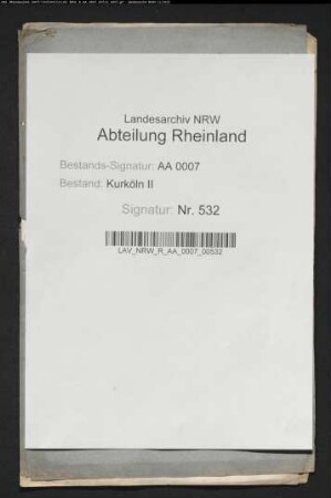 Akten betr. den kurfürstlichen Kämmerer Brogli de Recanti