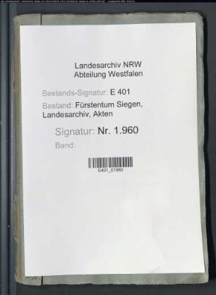 Renteirechnung des Amtes Siegen (zusammengestellt durch den Rentmeister Martinus Dentatus)