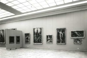 Dresden. Albertinum. Ausstellung "Ausgewählte Werke Alter und Neuer Meister", 1988/1989. Raumaufnahme "Italienische Meister"