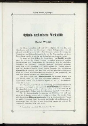 Optisch-mechanische Werkstätte von Rudolf Winkel