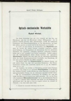 Optisch-mechanische Werkstätte von Rudolf Winkel