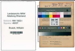 Entnazifizierung Wilhelm Brueck, geb. 29.01.1890 (Bauunternehmer)
