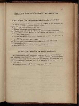 Pubblicazioni della Direzione generale dell' agricoltura.