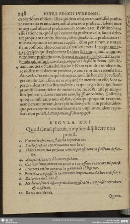 Regula XXI. Quod semel placuit, amplius displicere non potest