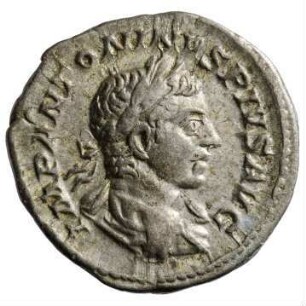 Münze, Denar, 219 n. Chr.