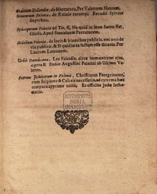 Libri quidam proxinis Nundinis Francofurtensibus prodituri ...