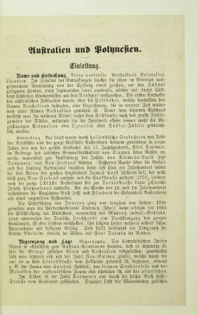 Australien und Polynesien