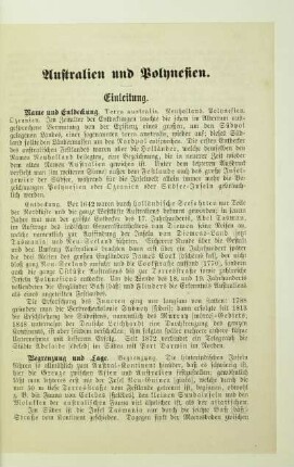 Australien und Polynesien