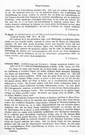 741, Sylvanus Stall. Aufklärung und Reinheit