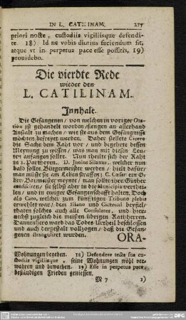 Die vierdte Rede wieder den L. Catilinam