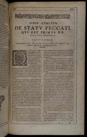 Liber Quartus, De Statu Peccati, Qui Est Primus De Peccato Originis.