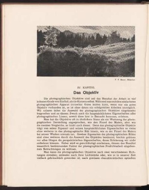 IV. Kapitel. Das Objektiv