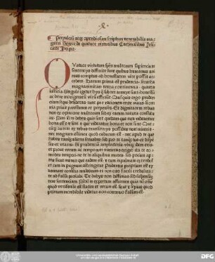 Perpulcru[m] atq[ue] [com]pendiosum scriptum venerabilis magistri Senece de quatuor virtutibus Cardinalibus