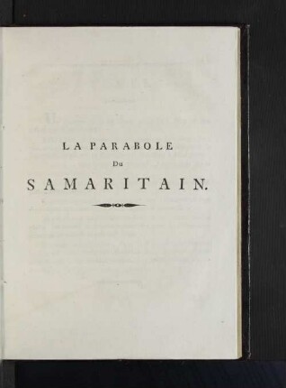 La Parabole Du Samaritain.