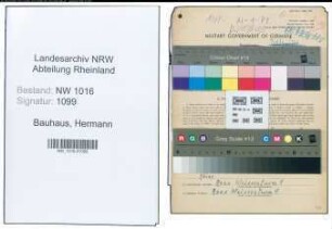 Entnazifizierung Hermann Bauhaus , geb. 09.03.1900 (Arbeiter)