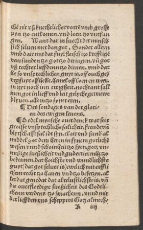 Des sondages van der glorien des ewigen levens.