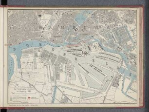 Das Freihafengebiet in Hamburg mit Umgebung 1896
