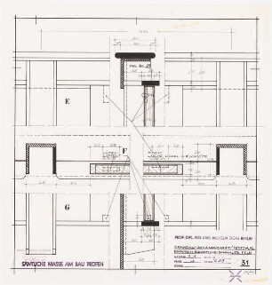 Johannesstift Berlin-Spandau Umbau Festsaal: Emporenbrüstung schmales Feld 1:1