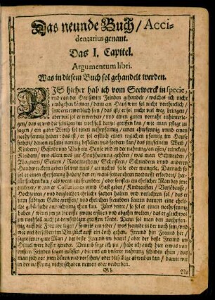 Das neunde Buch/ Accidentarius genant.