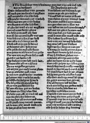 Der spruch sagt von der beruerung gotz