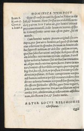 Alter Locus Religionis Christianae.