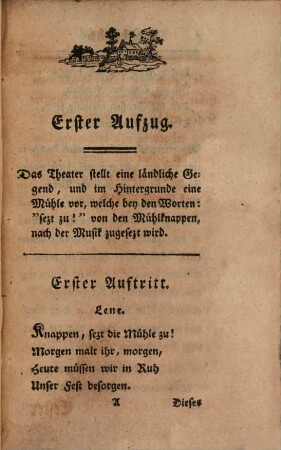 Das Rosenfest : eine Operette in drey Aufzügen