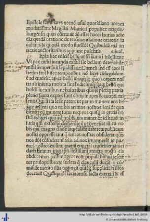 Epistola hac edicit …