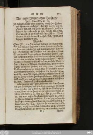 Am ausserordentlichen Bußtage. Text Amos IV, 11. 12.