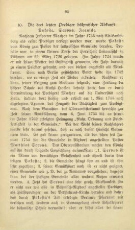 10. Die drei letzten Prediger böhmischer Abkunft