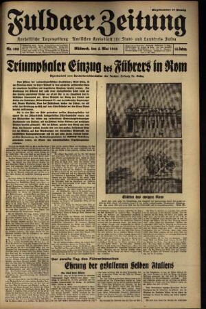 Ausgabe vom Mittwoch, den 04. Mai 1938.