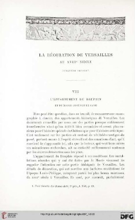 3. Pér. 17.1897: La décoration de Versailles au XVIIIe siècle, 5