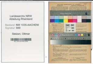 Entnazifizierung Ottmar Stelzen , geb. 03.11.1900 (Bergmann)