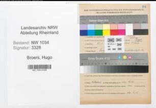 Entnazifizierung Hugo Boers , geb. 23.01.1911 (Stabsfeldwebel)