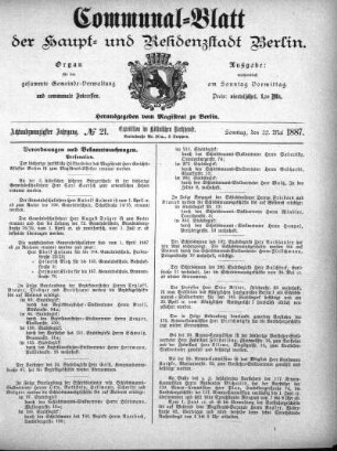 1887,21: No. 21, 22. Mai 1887