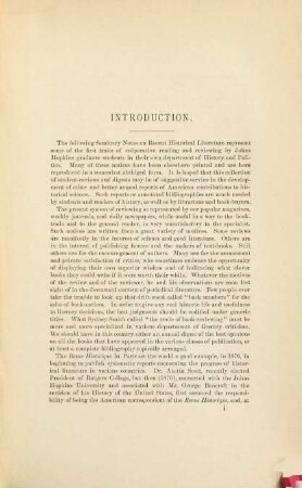 Seminary notes on recent historical literature