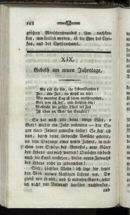 XIX. Gebeth am neuen Jahrstage.