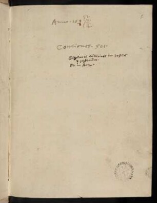 Ir, Anno 1591/2/3/4. Conciones 501. Siguarti conciones in Iosuam et Judicum. Et in Acta.