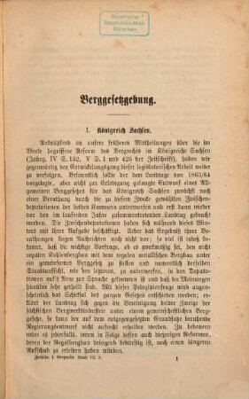Zeitschrift für Bergrecht : ZfB. 7, 7. 1866