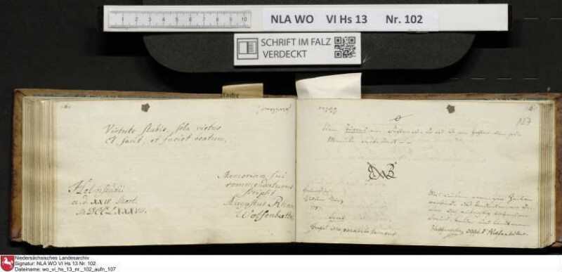 Stammbuch des Johann Christian Wilhelm Schütze aus                            Braunschweig