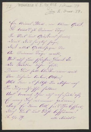 Brief an Friedrich Wilhelm Jähns : 01.01.1879