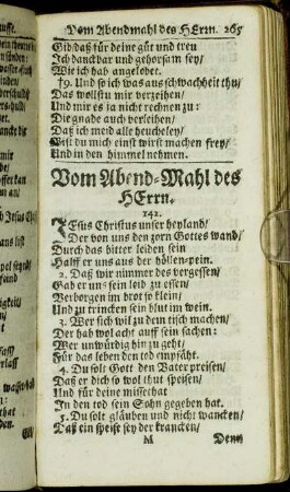 Vom Abend-Mahl des Herrn.