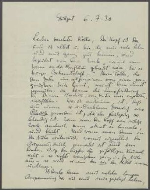 Brief von Paul Bonatz an Georg Kolbe