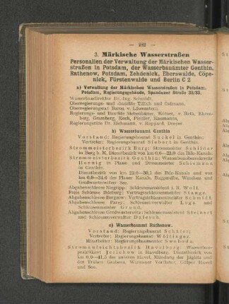 c) Wasserbauamt Rathenow.