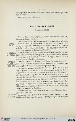 Séance du Comité du 10 août 1874